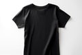 Black t-shirt isolated on white background. Mock up for design Ai generative Royalty Free Stock Photo