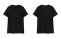 Black t-shirt on white background