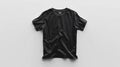 Black T-Shirt on White Background, Generative AI