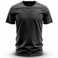 Black T-Shirt on White Background Royalty Free Stock Photo