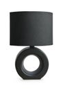 Black table lamp with lampshade Royalty Free Stock Photo
