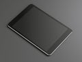 Black tablet with blank screen. 3d rendering Royalty Free Stock Photo