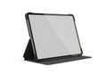 Black tablet computer with a keyboard case and a stand in a white background Royalty Free Stock Photo