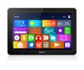 Black Tablet PC with metro interface