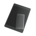 Black Tablet and smart phone