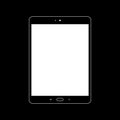 Black tablet with white screen for web site. Tablet icon vector eps10 Royalty Free Stock Photo