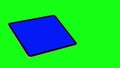 Black TabletPC turns on on green background. Easy customizable blue screen. Computer generated image.