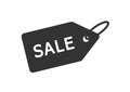 Black tag with the inscription sale. Discount price tag, sign, tag for sales in dark color . Vector Royalty Free Stock Photo