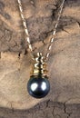 Black Tahitian Pearl. Royalty Free Stock Photo