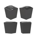 Black taper square butterfly buckle biscuit box with clipping pa