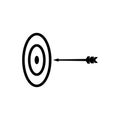 A black target icon on a white background Royalty Free Stock Photo