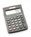 Black tax calculator isolated on white. Royalty Free Stock Photo