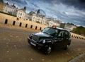 Black taxi cab in london Royalty Free Stock Photo