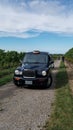 A black taxi limo at the Vineyard Royalty Free Stock Photo