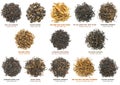 Black tea collection Royalty Free Stock Photo