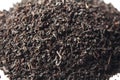 Black tea loose dried tea leaves macro Royalty Free Stock Photo