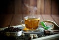 Black tea is a hot drink Royalty Free Stock Photo