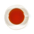 Black tea in a porcelain cup. Royalty Free Stock Photo