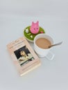 Black tea with a story book in the afternoon Royalty Free Stock Photo