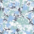 Black, teal, green, blue, white camouflage seamless pattern Royalty Free Stock Photo
