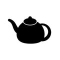 black teapot silhouette sign