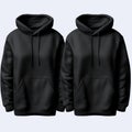 Black tee hoodie isolated