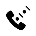 Black Telephone connect symbol for banner, general design print and websites.