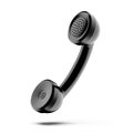 A black telephone handset Royalty Free Stock Photo