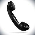 Black telephone handset Royalty Free Stock Photo