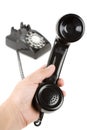 Black telephone Receiver Royalty Free Stock Photo