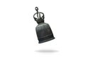 Black temple bell isolated on white background with clipping path Royalty Free Stock Photo