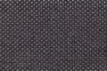 Black textile background with checkered pattern, closeup. Structure of the fabric macro. Royalty Free Stock Photo