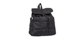 Black textile school bag, city street backpack