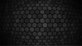 Black Texture Background. Hexagon Grid Backdrop. Gray Vector Illustration. Futuristic Dark Wallpaper. Honeycomb pattern Royalty Free Stock Photo
