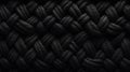 Black Textured Background With Braided Rope - 8k Uhd Image