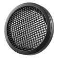 Black textured object with a circular grille isolated on white background Royalty Free Stock Photo