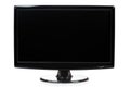 Black TFT widescreen monitor isolated a white