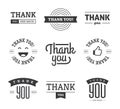 Black Thank you Labels and Signs