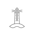 Black thin line lighthouse icon