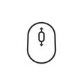 Black thin line scroll icon Royalty Free Stock Photo