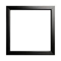 Black thin photo frame isolated on a white background. Object with clipping path. Modern simple frame ideal for advertisement. Royalty Free Stock Photo