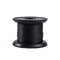 Black Thread Spool on Transparent Background Sewing Craft Tailoring Clipping Path Royalty Free Stock Photo