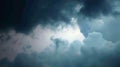 Storm clouds overtook the blue sky before the rain Royalty Free Stock Photo