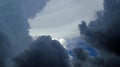 Storm clouds overtook the blue sky before the rain Royalty Free Stock Photo