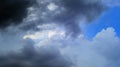 Storm clouds overtook the blue sky before the rain Royalty Free Stock Photo
