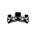 Black tiara crown fashion jewelry design