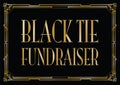 Black tie fundraiser Art Deco background