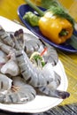 Black tiger prawns