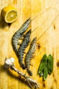 Black tiger prawns Royalty Free Stock Photo