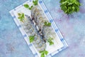 Black tiger prawns skewers Royalty Free Stock Photo